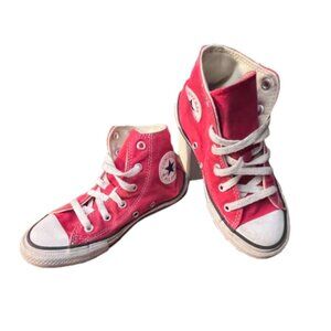 Converse All Stars High Top Red Laced Shoes